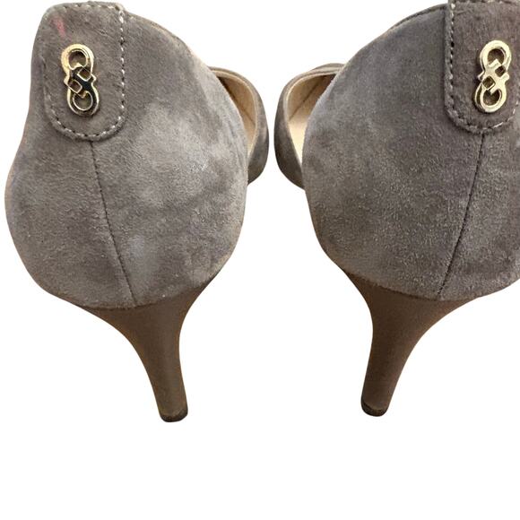Cole Haan Grey Suede and Leather D’Orsay Heels 8 - Picture 8 of 9